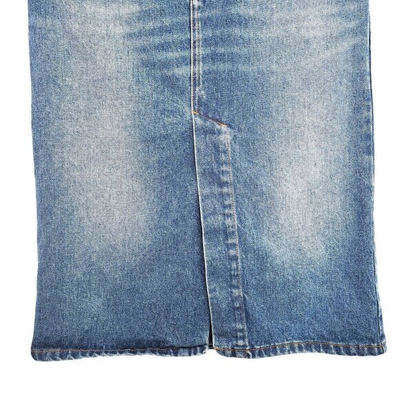 AMI Paris alexandre mattiussi Denim MiDi Designer Skirt - Picture 7 of 15